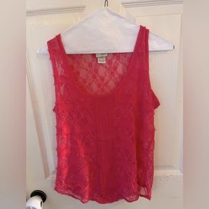 Daytrip Fuschia lace shirt